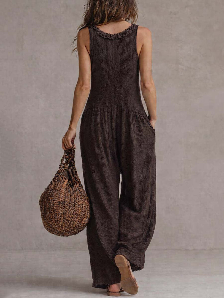 Livia | Ruffle Neck Jumpsuit