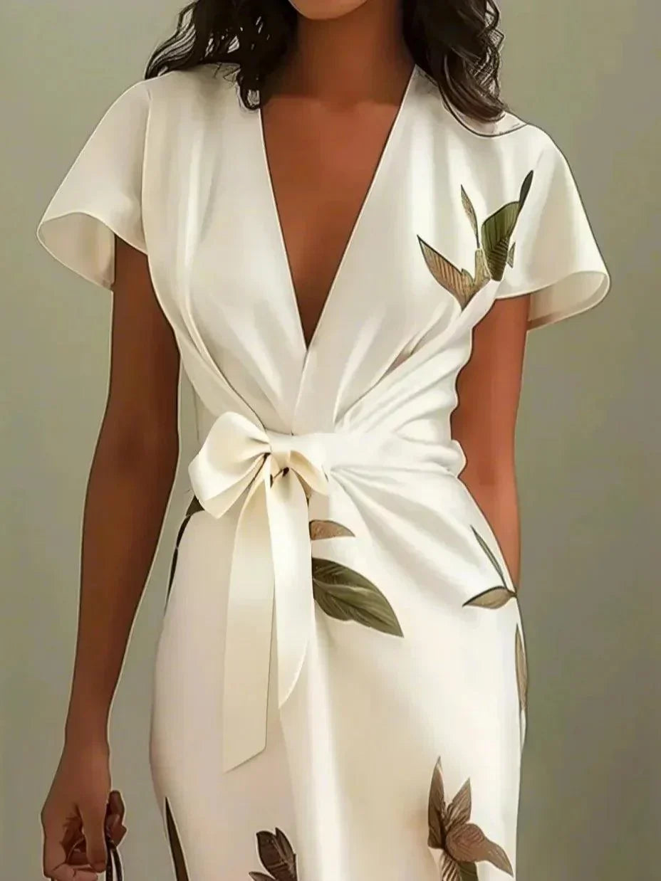 Evelyn | Satin Midi Dress