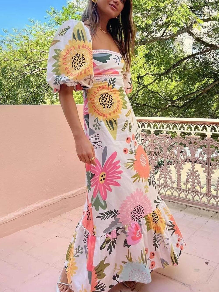 Fiona | Floral Print Maxi Dress