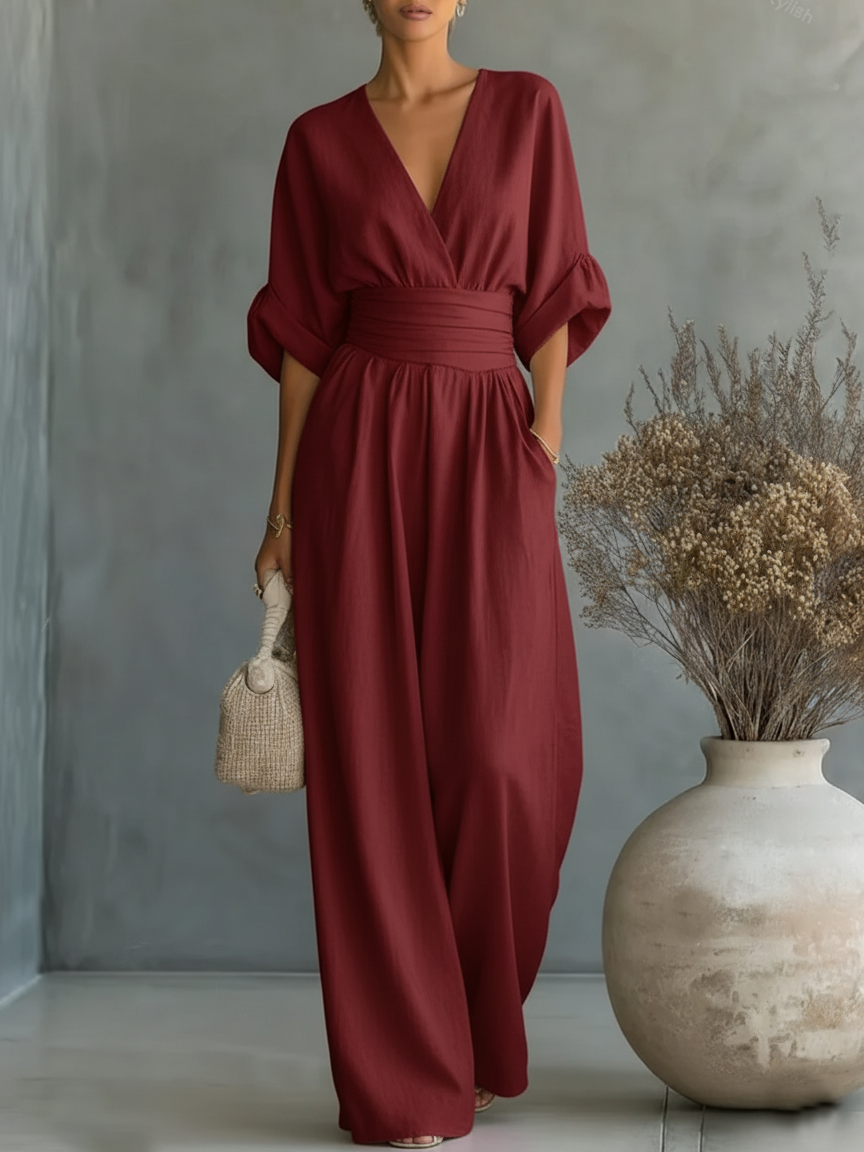 Clara | V-Neck Jumpsuit