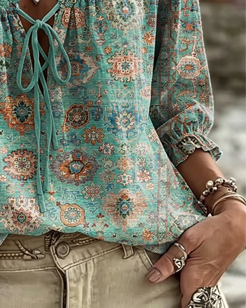 Elodie | Vintage Print Blouse