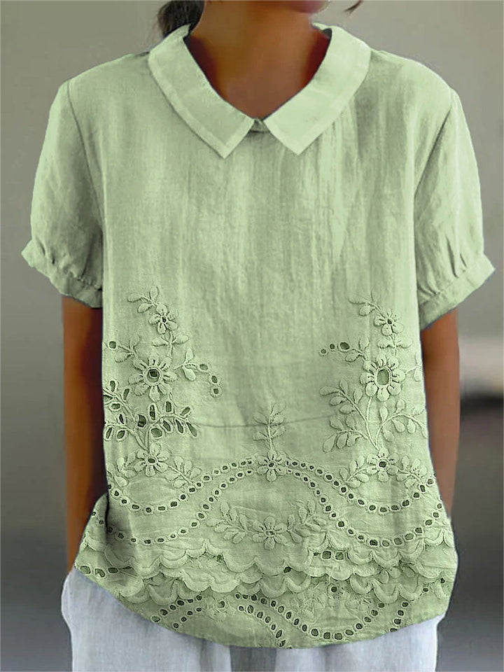 Amara | Embroidered Floral Shirt