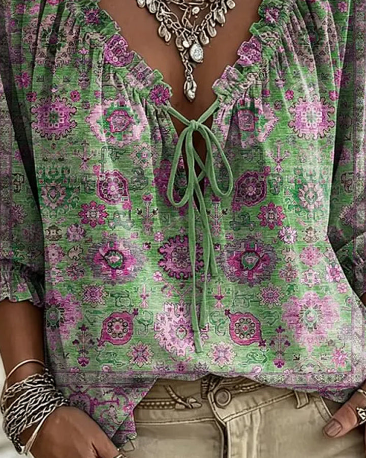 Elodie | Vintage Print Blouse
