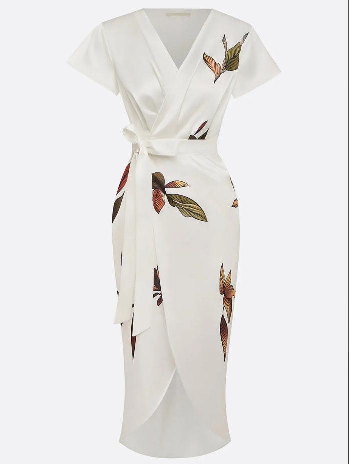 Evelyn | Satin Midi Dress