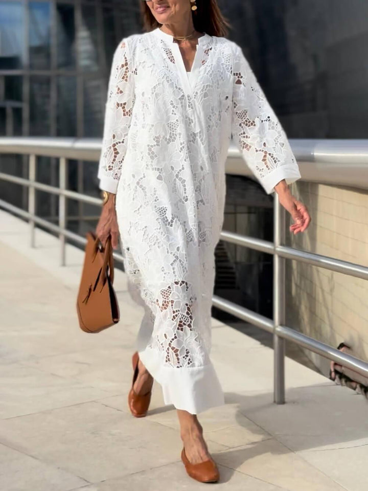 Ariadne | V-Neck Midi Dress