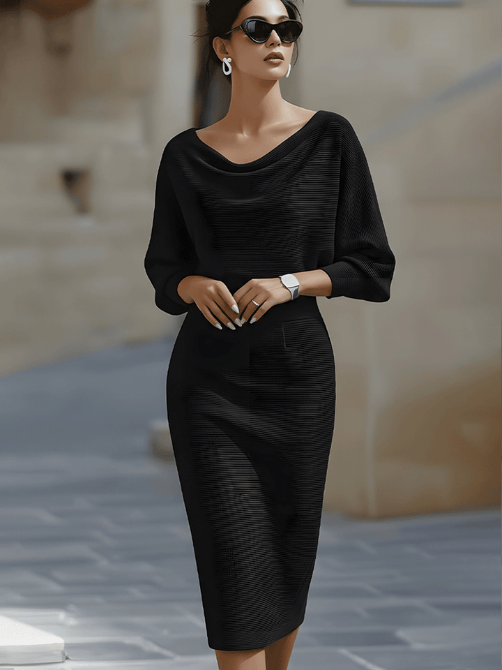 Luna | Draped Midi Dress