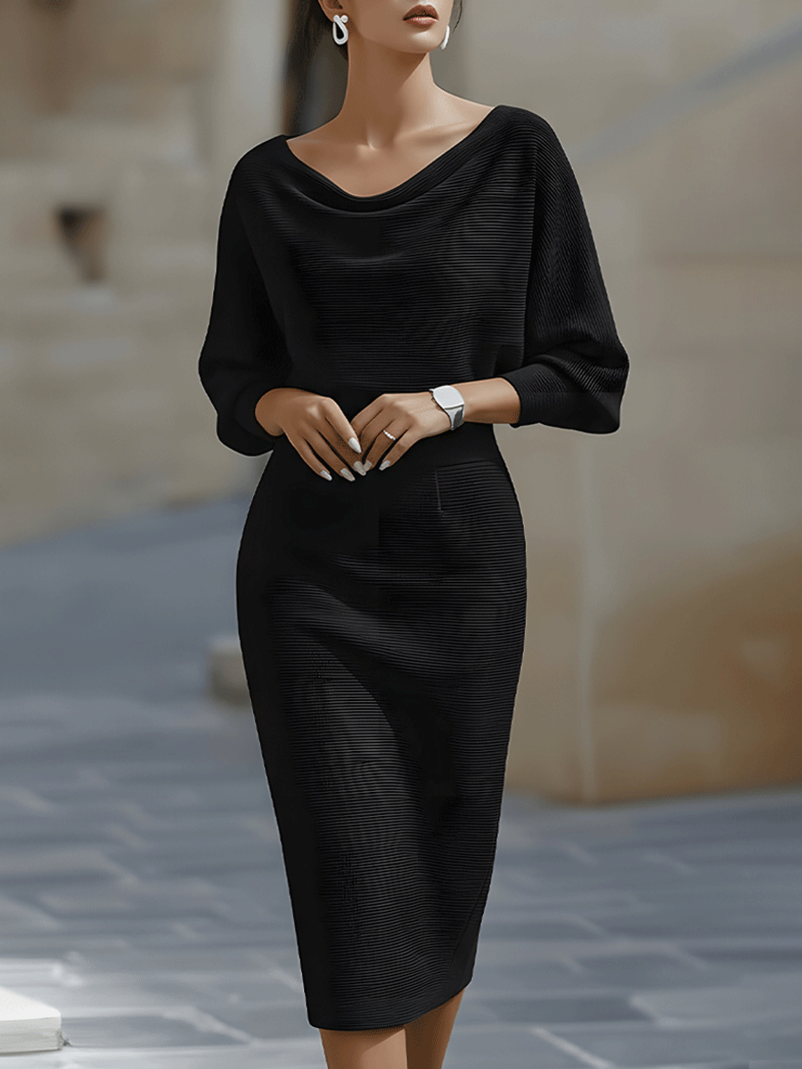 Luna | Draped Midi Dress