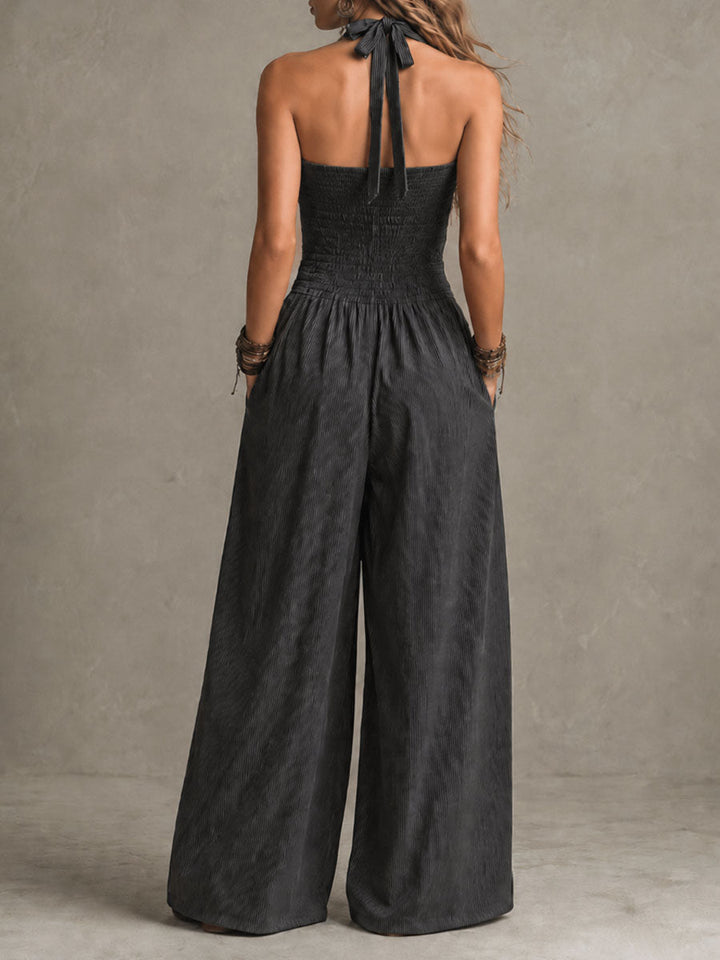 Elowen | Crisscross Wide-Leg Jumpsuit