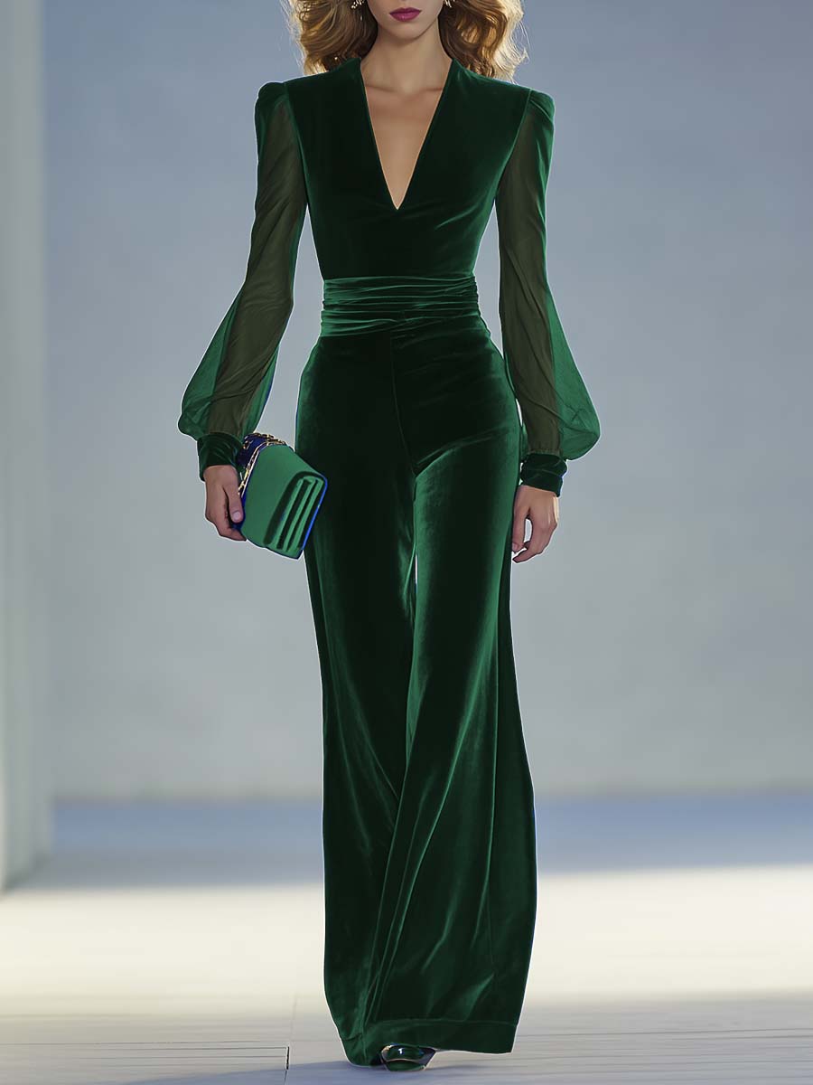 Elysia | Velvet Jumpsuit