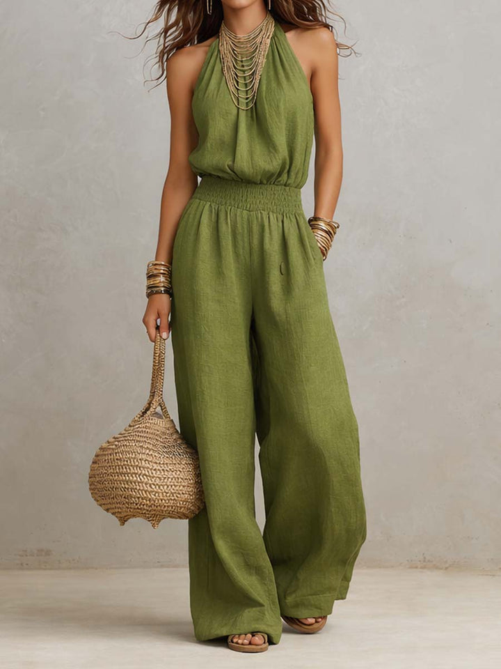 Vivienne | Linen Wide Leg Jumpsuit