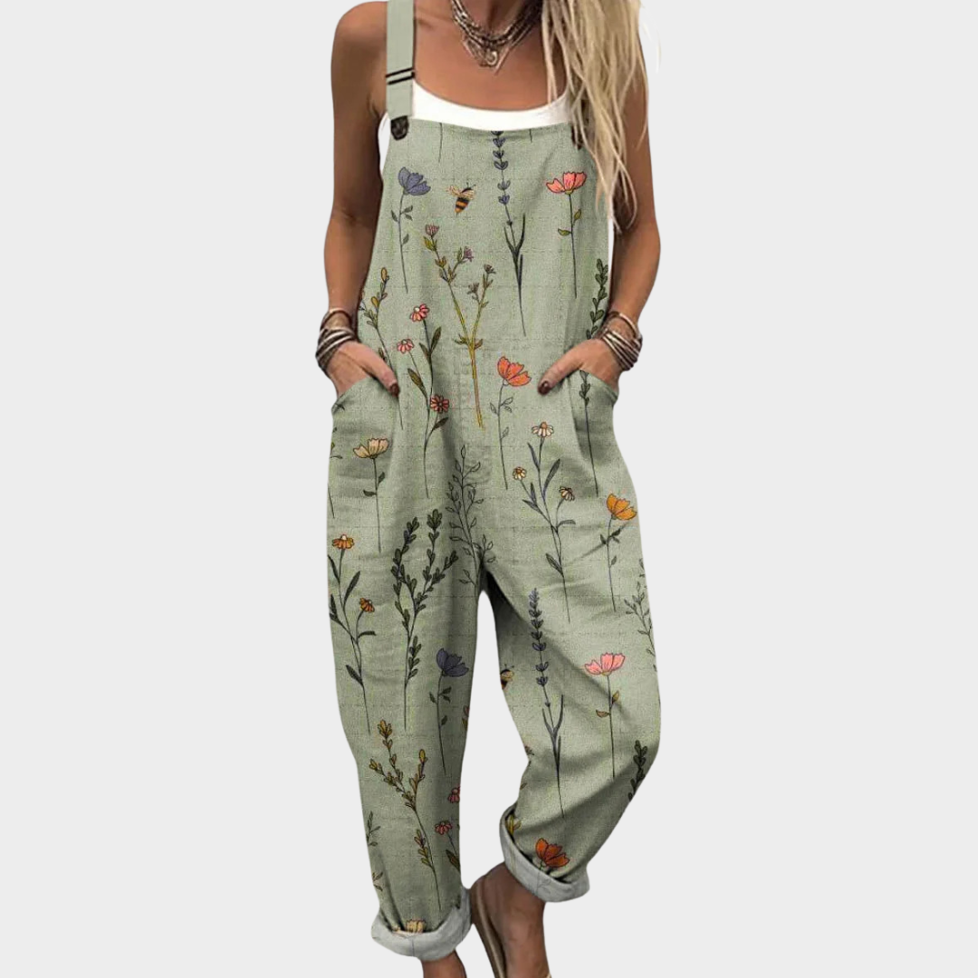 Elara | Floral Overalls