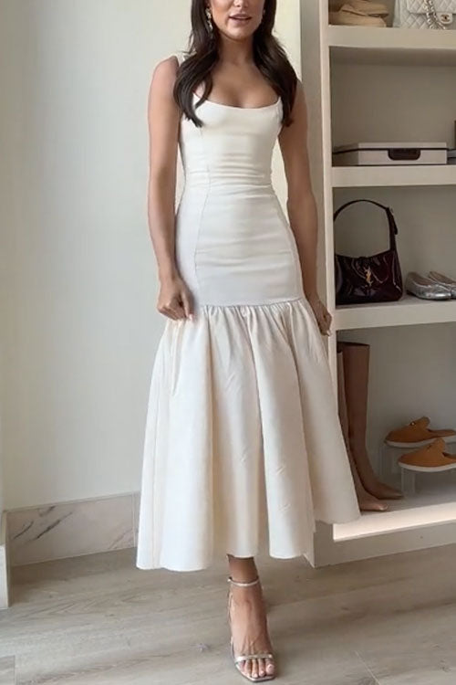 Anouk | Sleeveless Ruffle Midi Dress