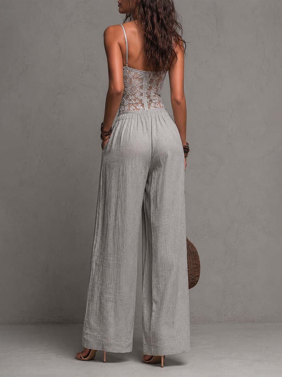 Marisol | Lace Wide-Leg Jumpsuit