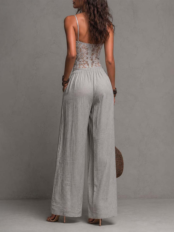 Marisol | Lace Wide-Leg Jumpsuit