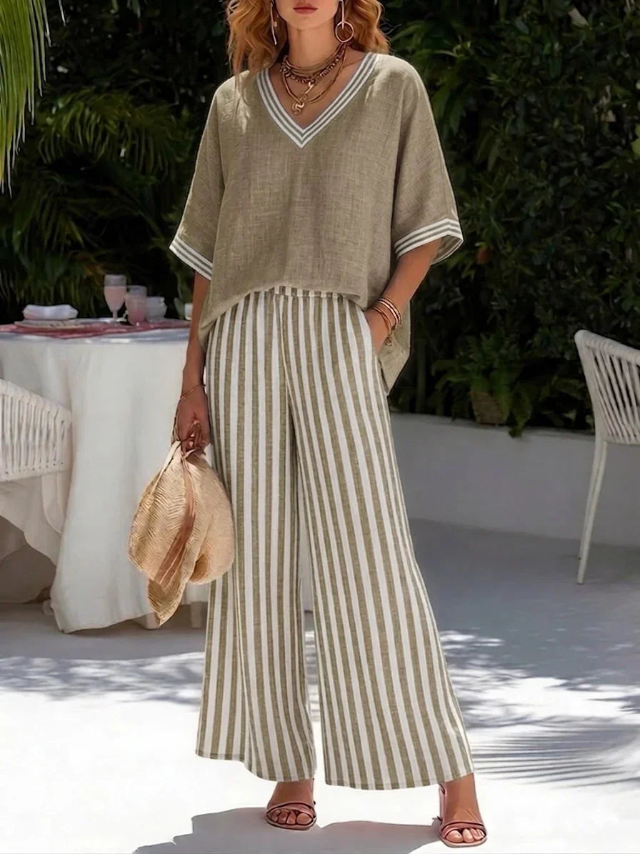 Celia | Striped Two-Piece Set