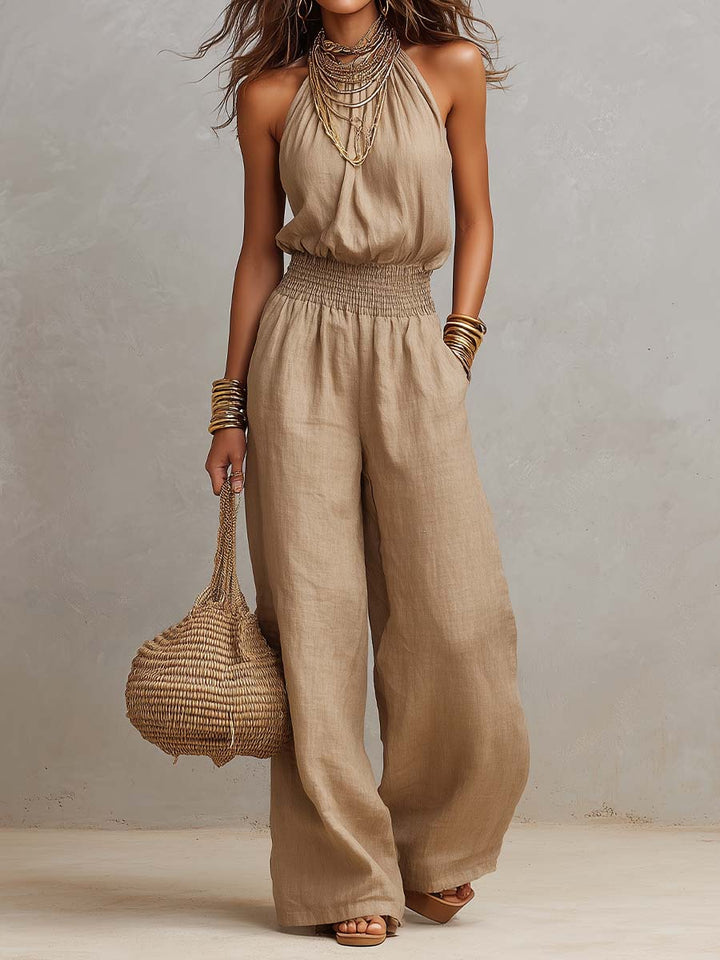 Vivienne | Linen Wide Leg Jumpsuit