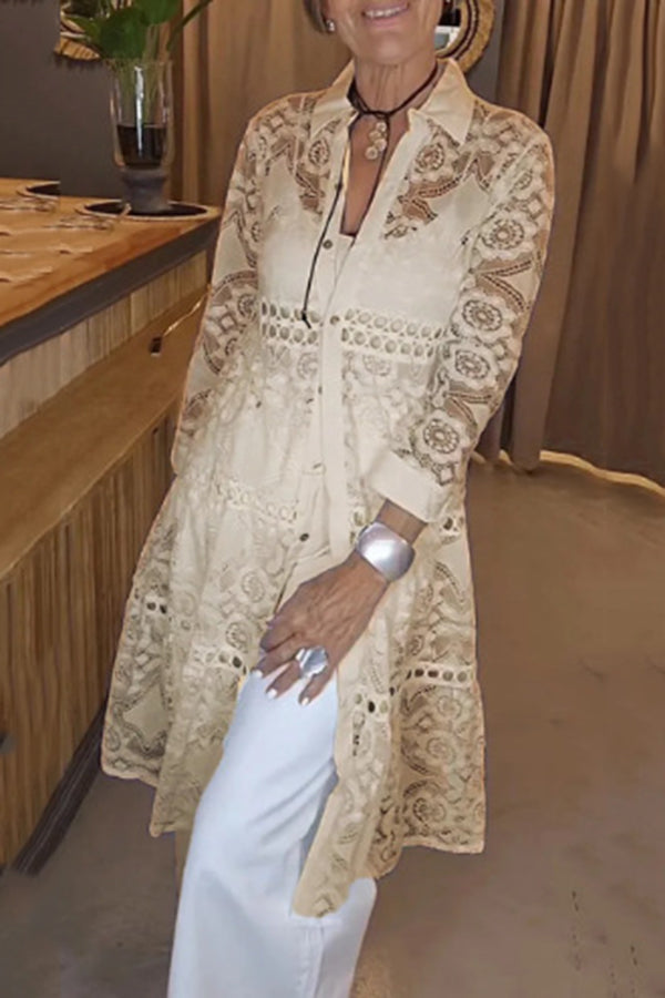 Aria | Lace Button Shirt
