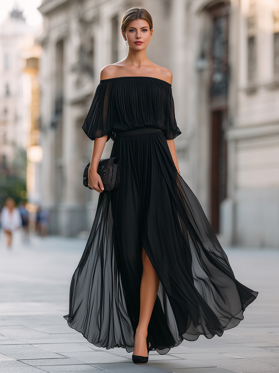 Elara | Off-Shoulder Maxi Dress