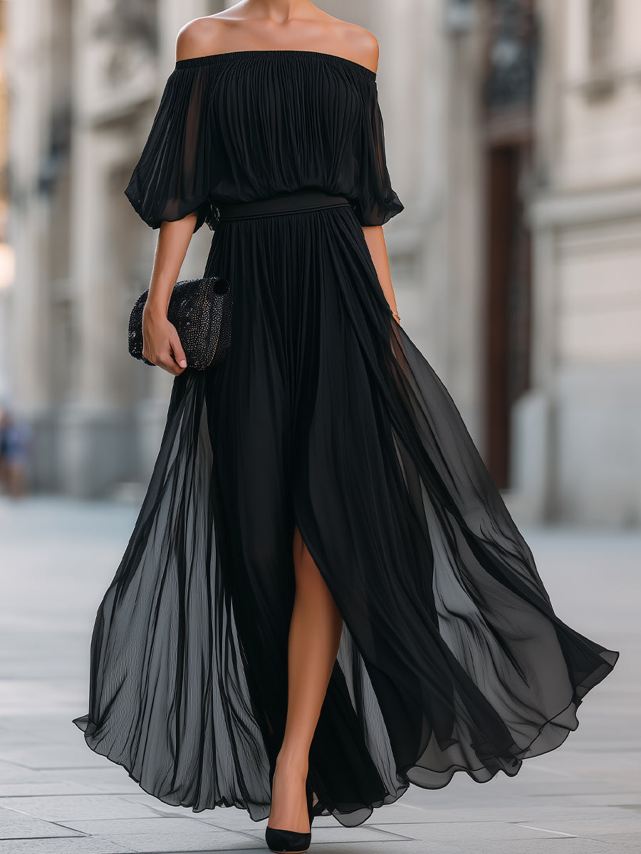 Elara | Off-Shoulder Maxi Dress