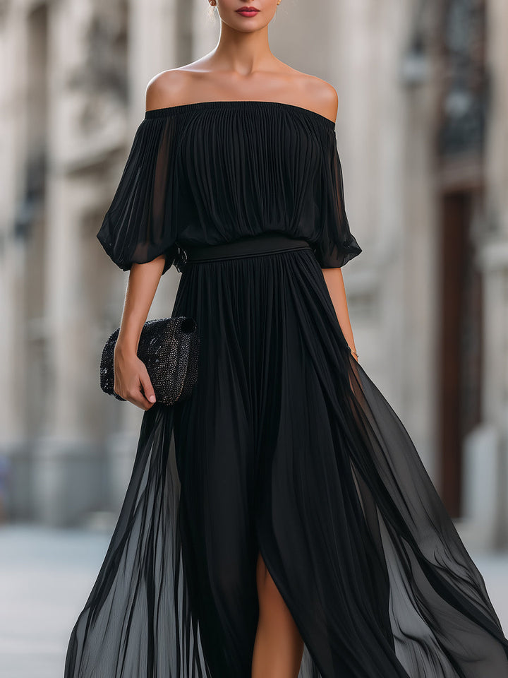 Elara | Off-Shoulder Maxi Dress