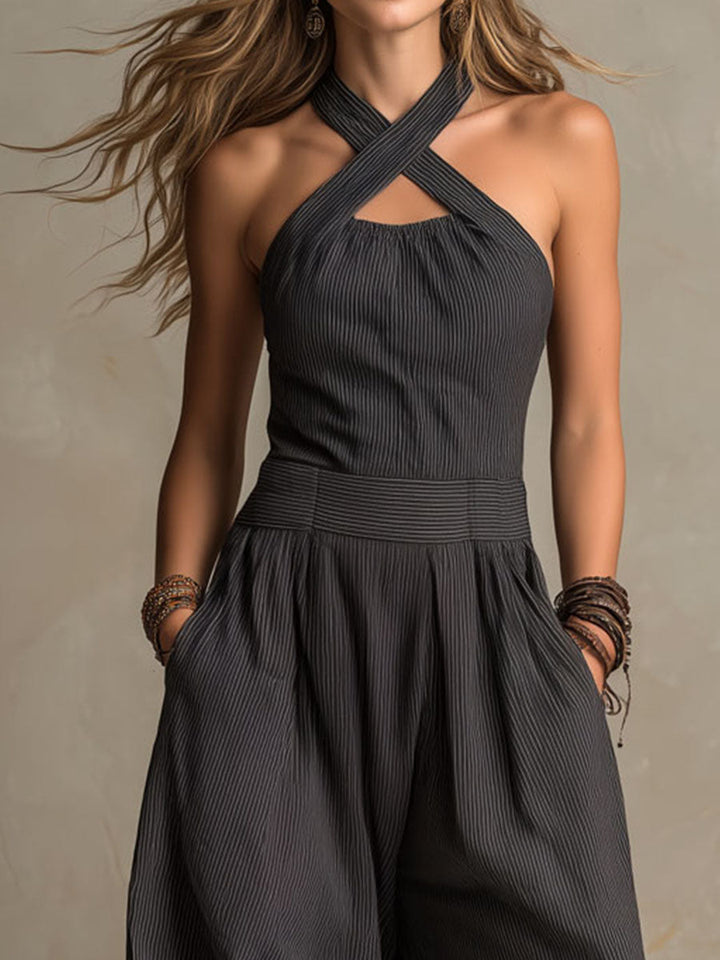 Elowen | Crisscross Wide-Leg Jumpsuit
