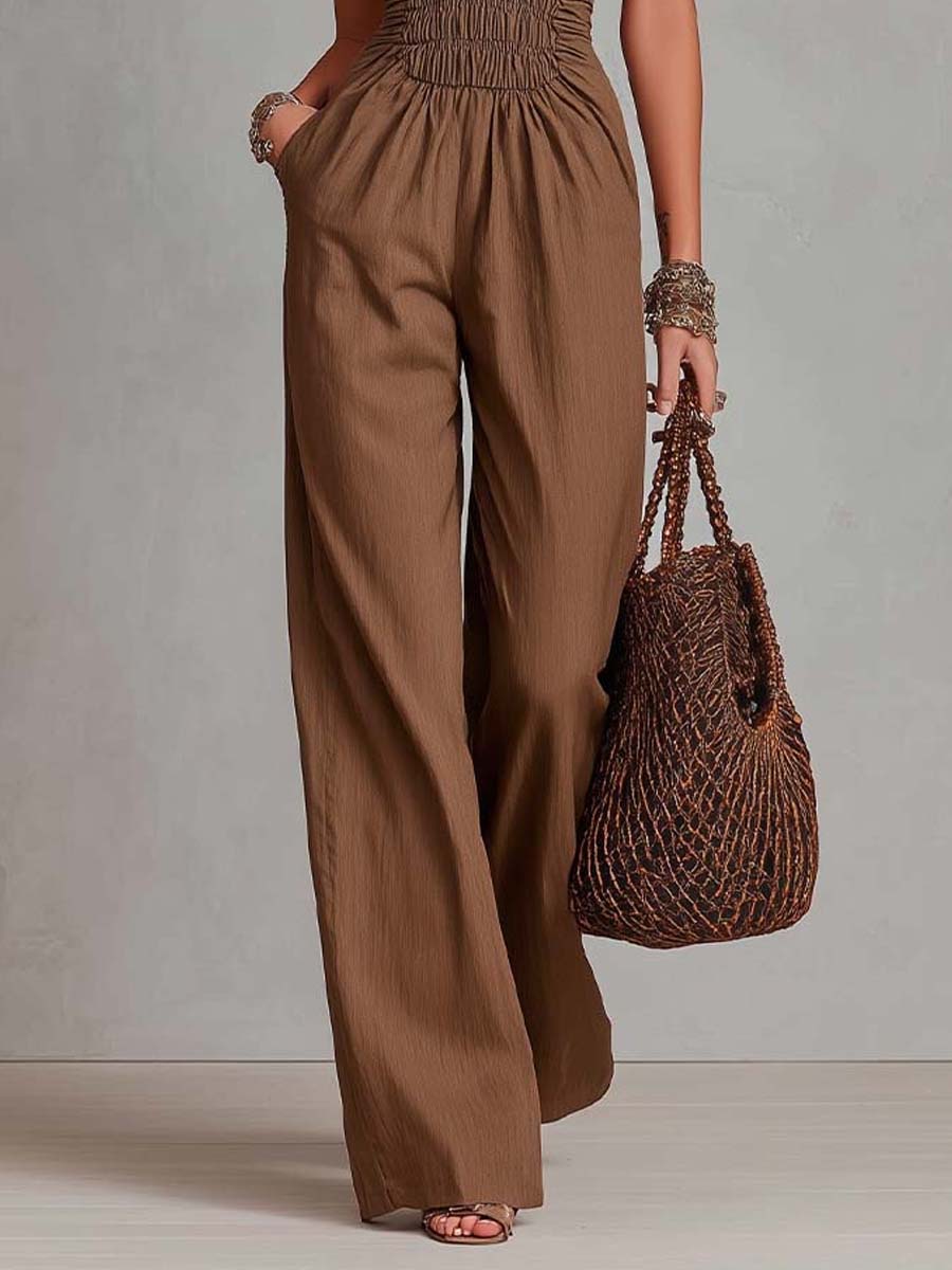 Selene | Linen Wide-Leg Jumpsuit