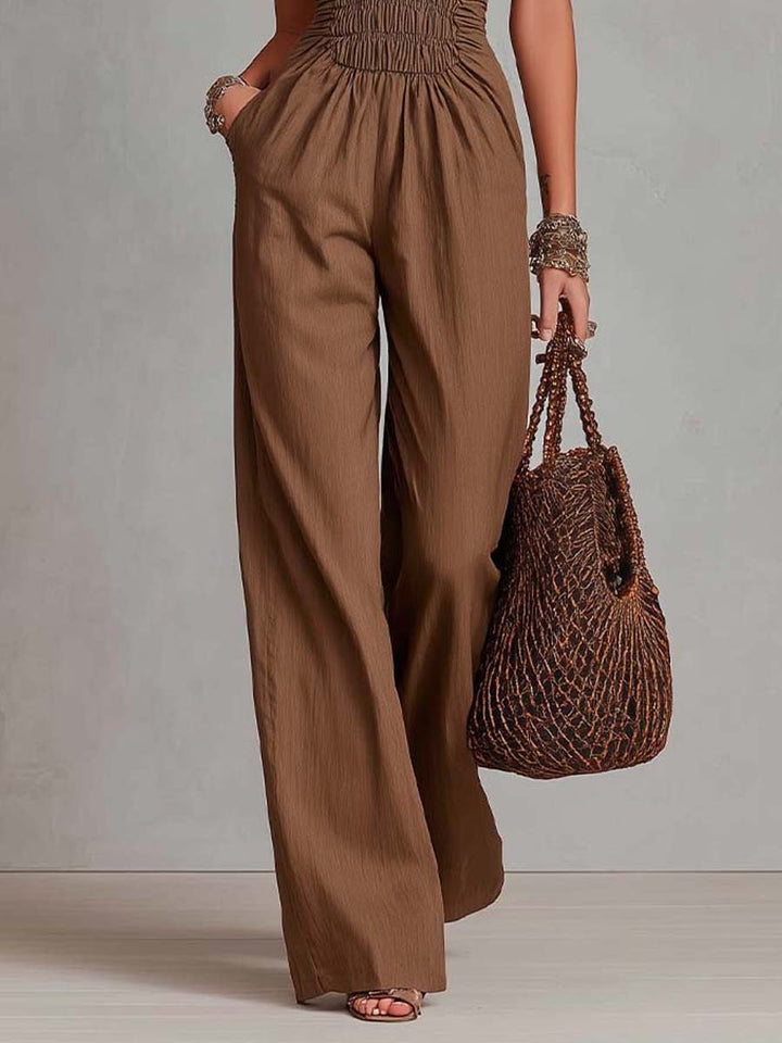 Selene | Linen Wide-Leg Jumpsuit
