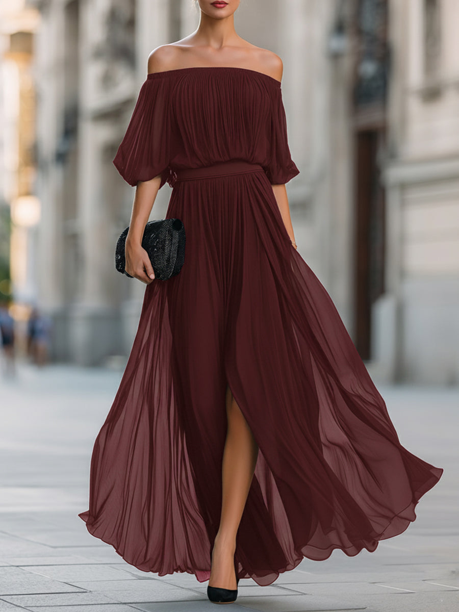 Elara | Off-Shoulder Maxi Dress