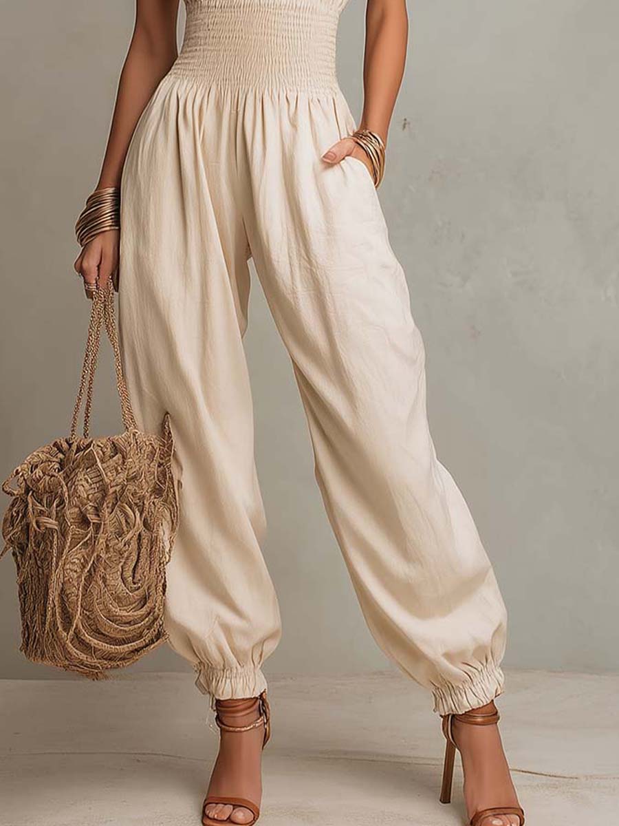 Zara | Linen Harem Jumpsuit
