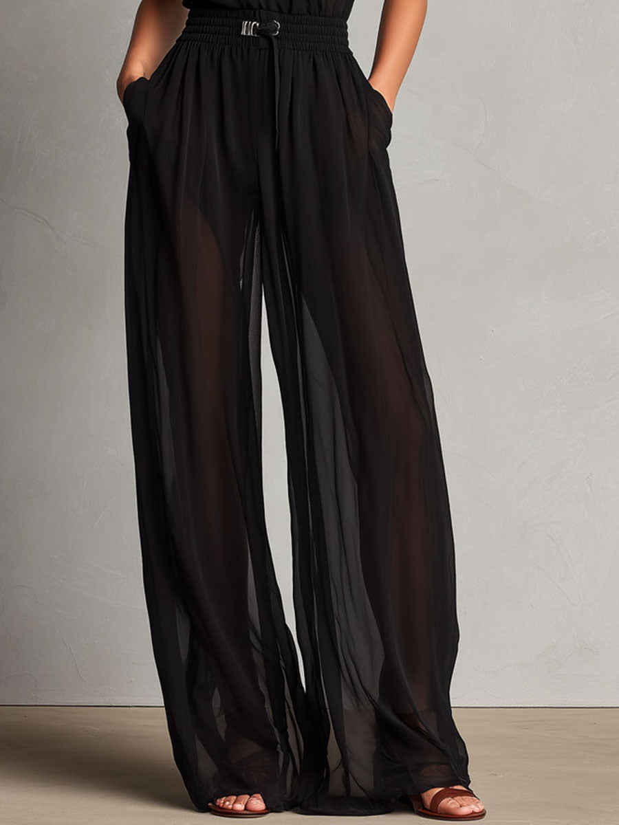 Lila | Sheer Halter Jumpsuit
