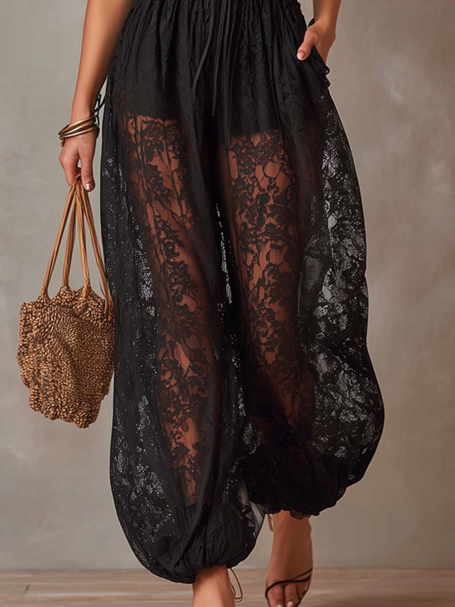 Elowen | Lace Spaghetti-Strap Jumpsuit