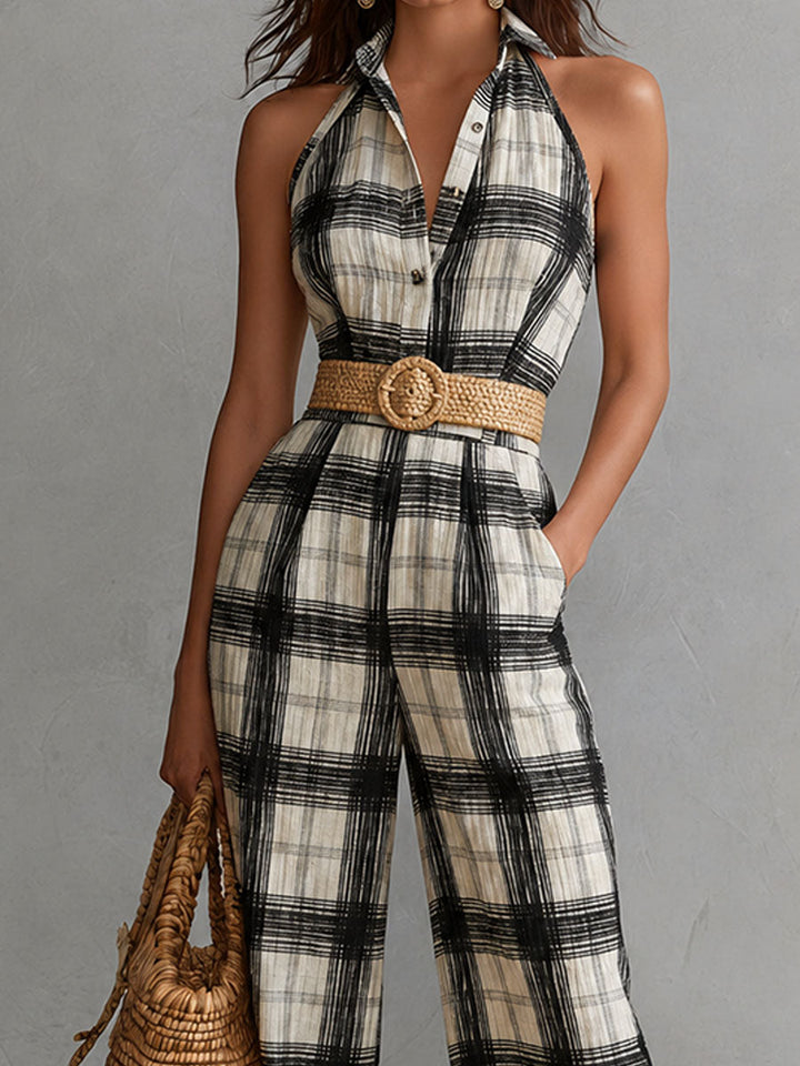 Althea | Linen Wide-Leg Jumpsuit