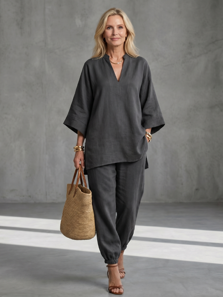 Cecily | V-Neck Tunic Set