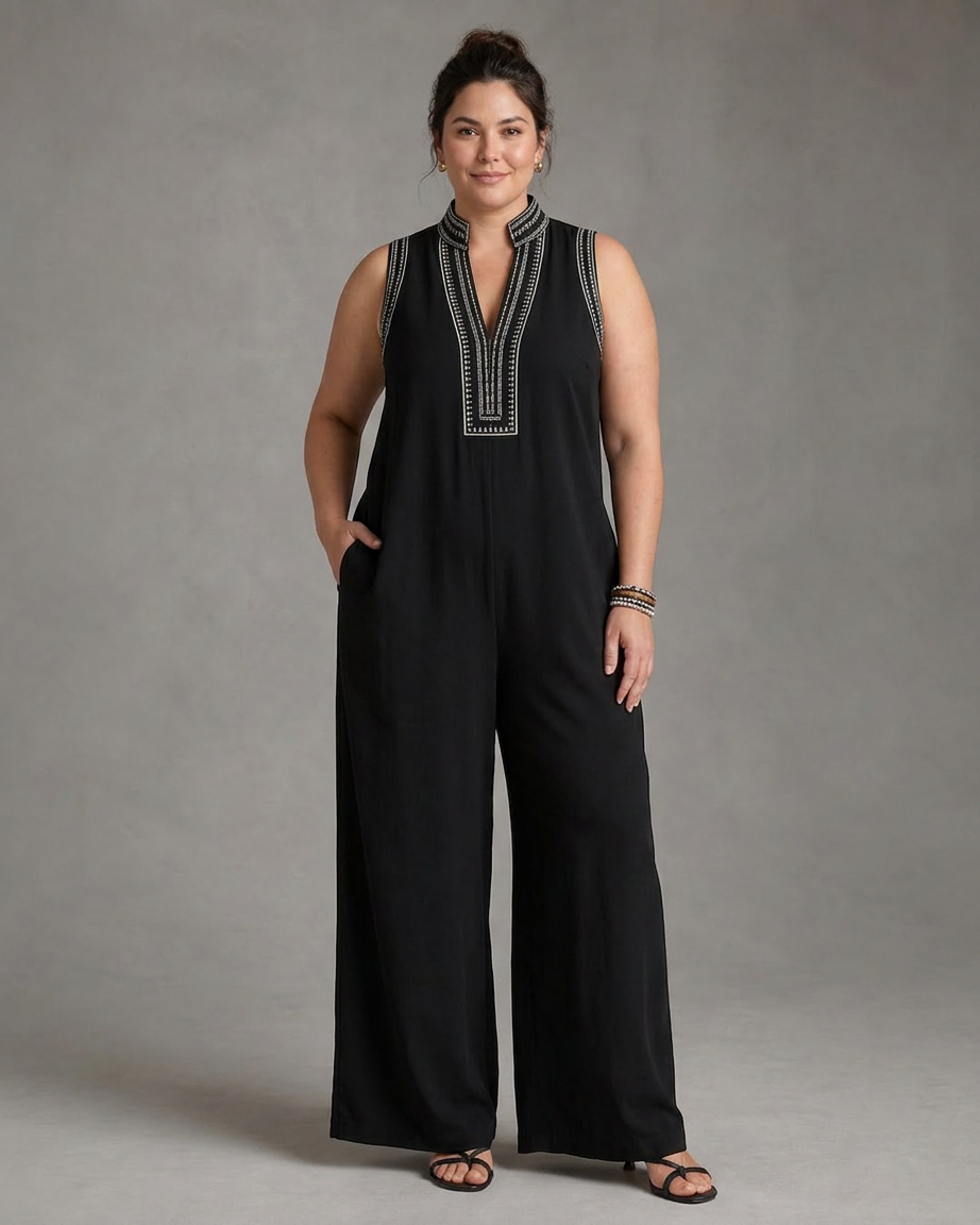 Seraphina | V-Neck Sleeveless Jumpsuit