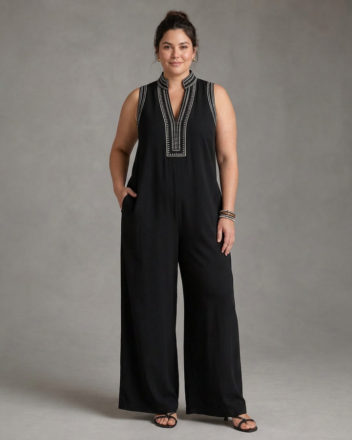 Seraphina | V-Neck Sleeveless Jumpsuit