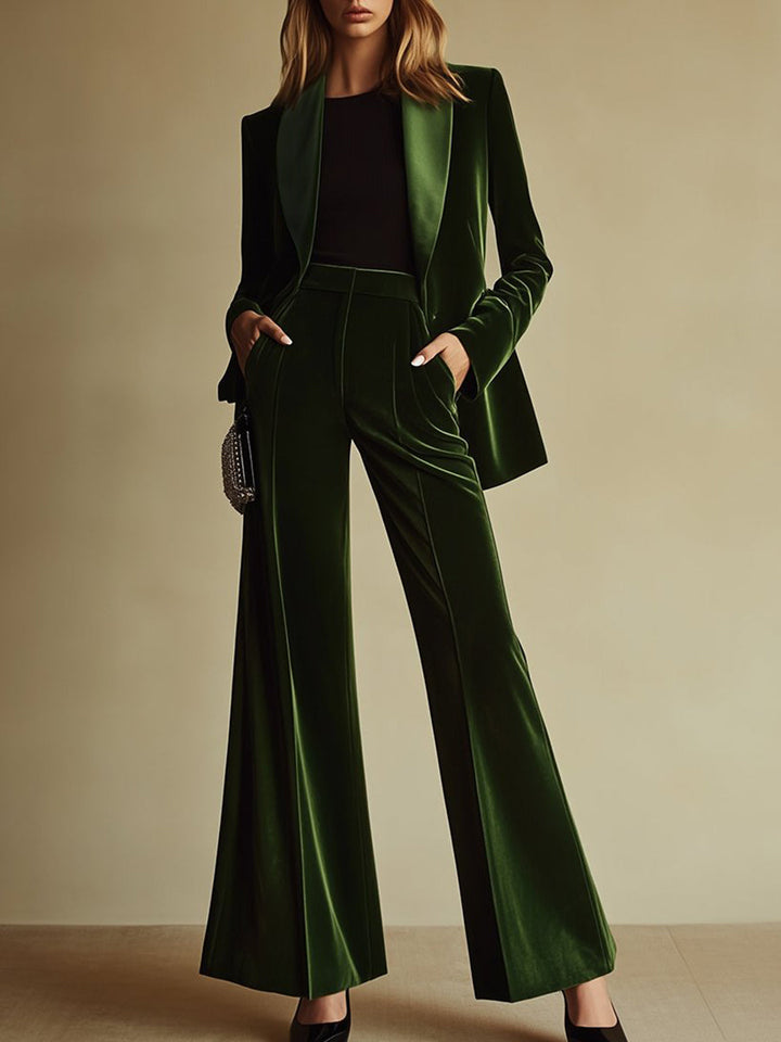 Solene | Velvet Power Suit