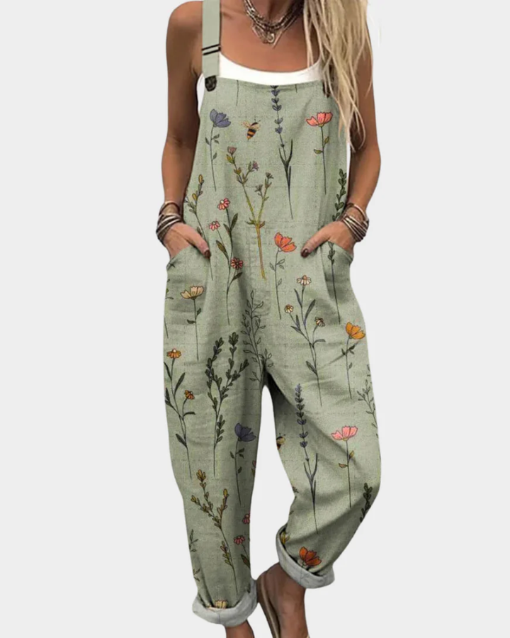 Elara | Floral Overalls