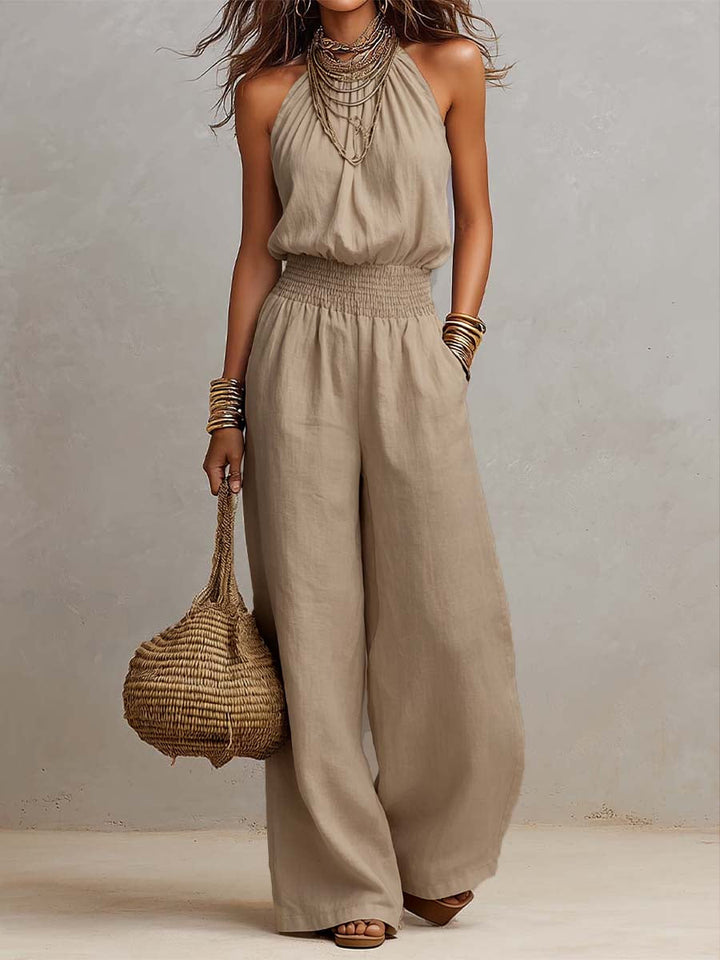 Vivienne | Linen Wide Leg Jumpsuit