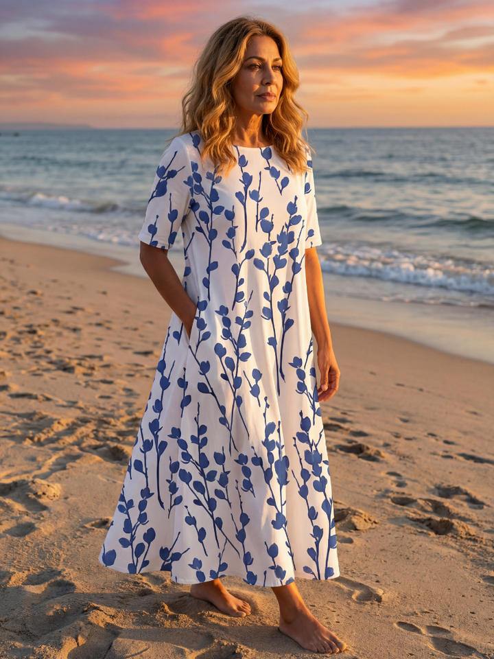 Elara | Floral Midi Dress