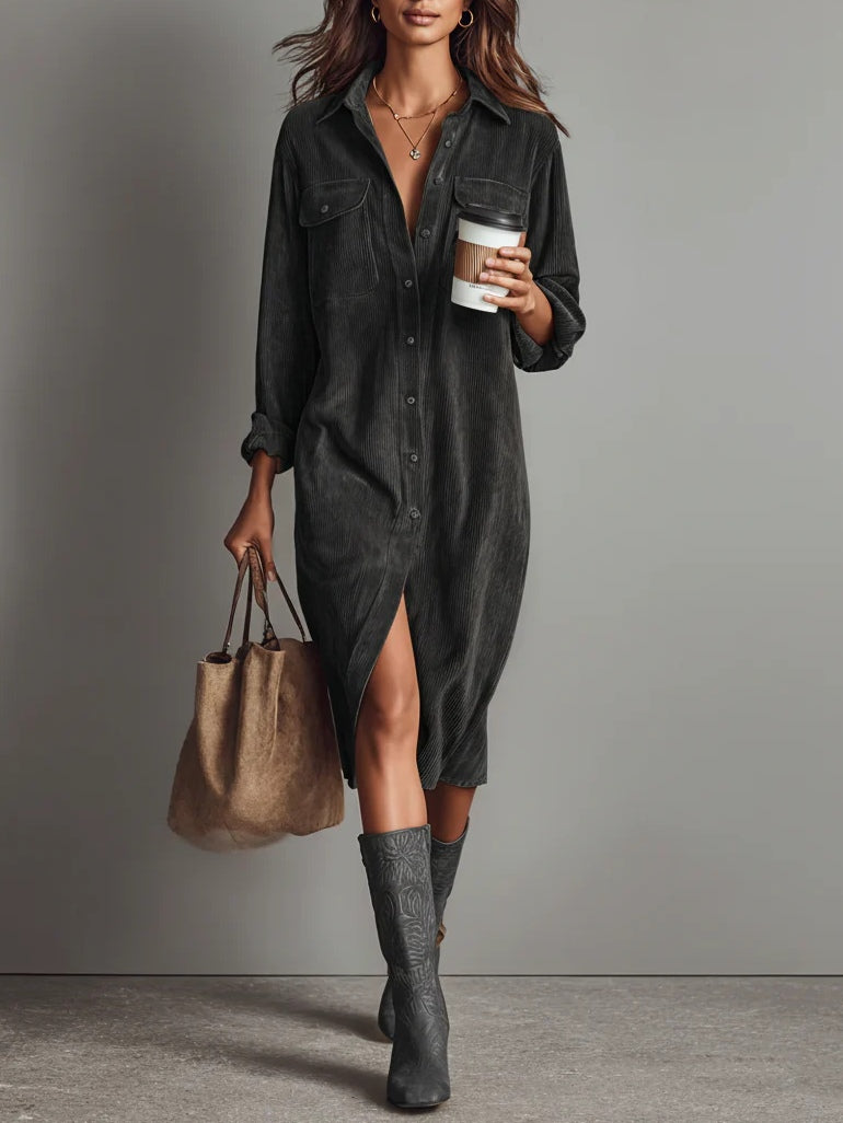 Elena | Button-Down Midi Dress