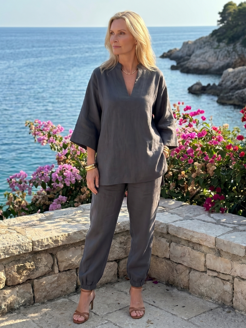 Cecily | V-Neck Tunic Set