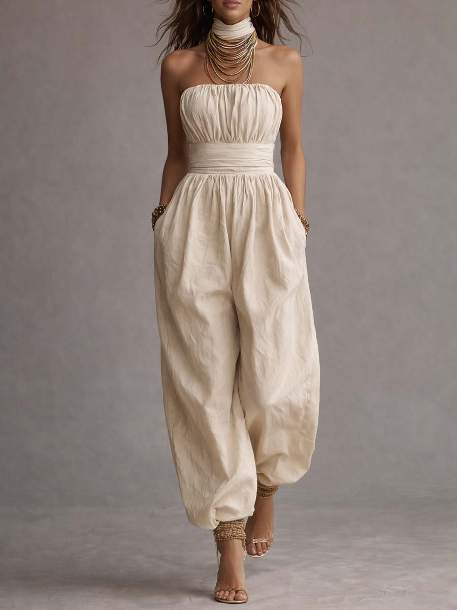 Livia | Cotton Balloon Jumpsuit