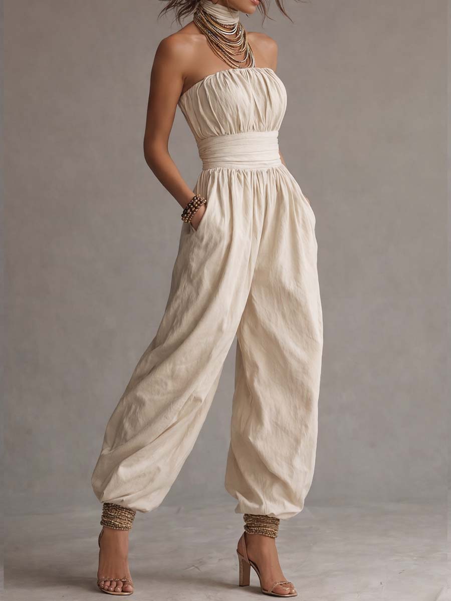Livia | Cotton Balloon Jumpsuit