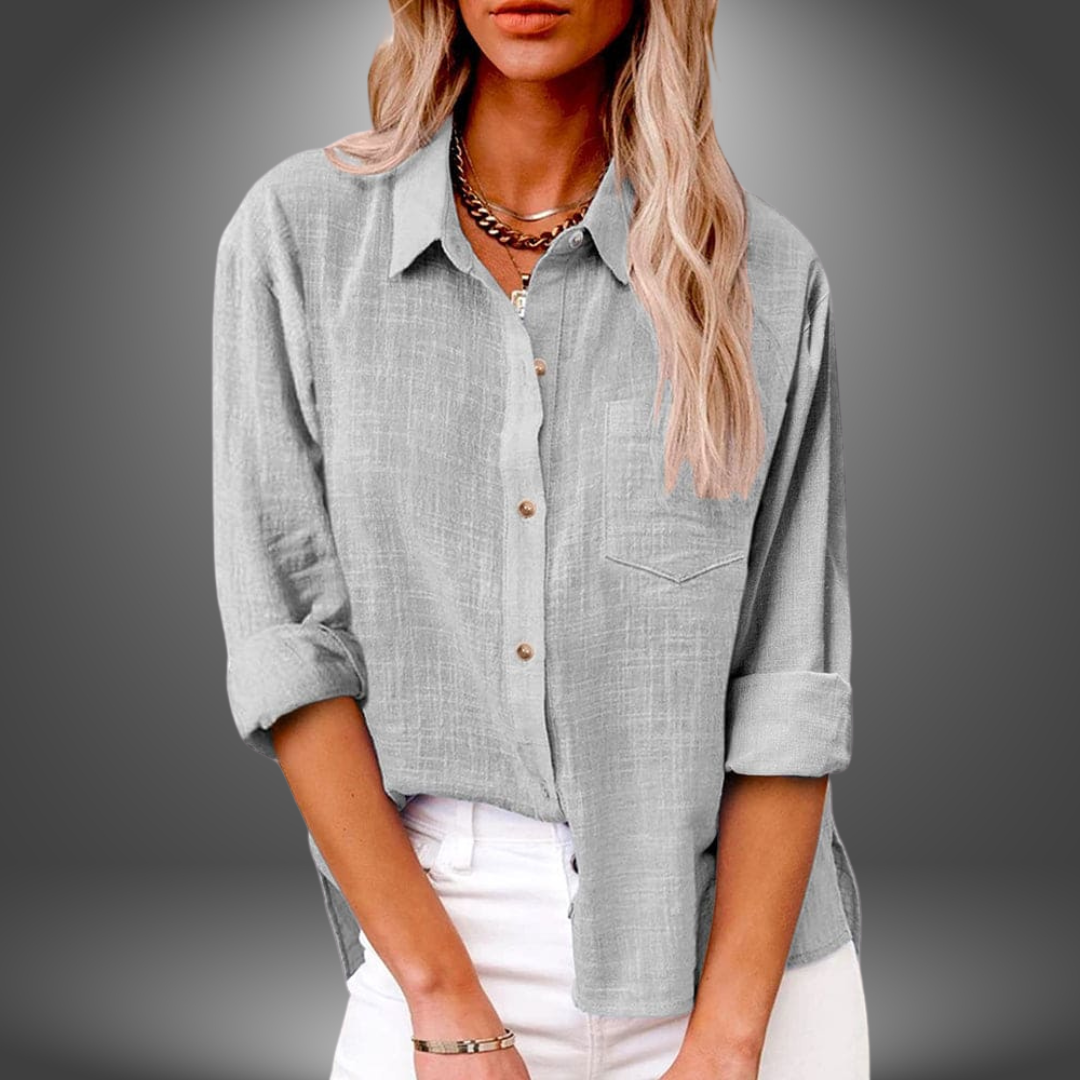 Isolde | Linen Button-Up Blouse