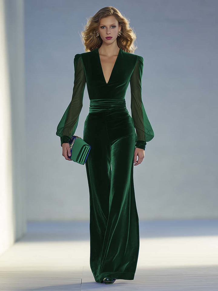 Elysia | Velvet Jumpsuit