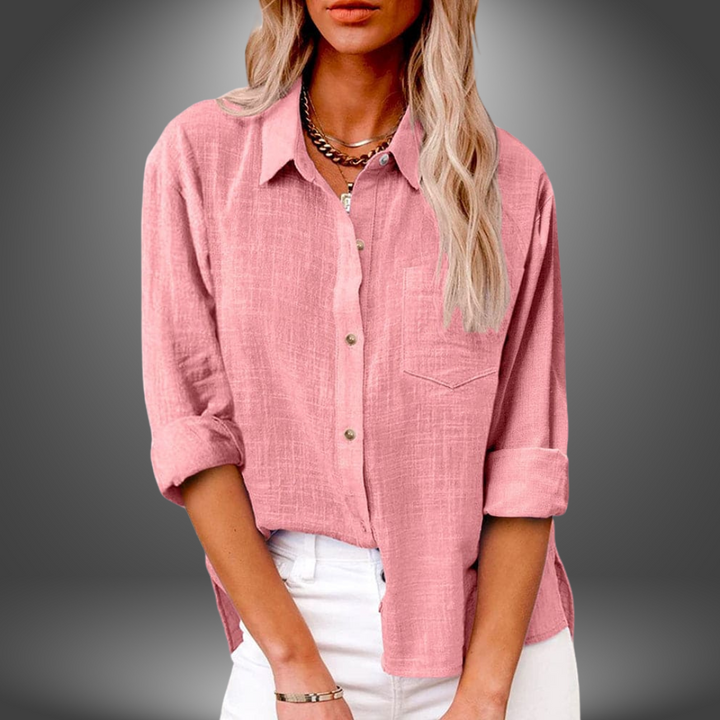 Isolde | Linen Button-Up Blouse