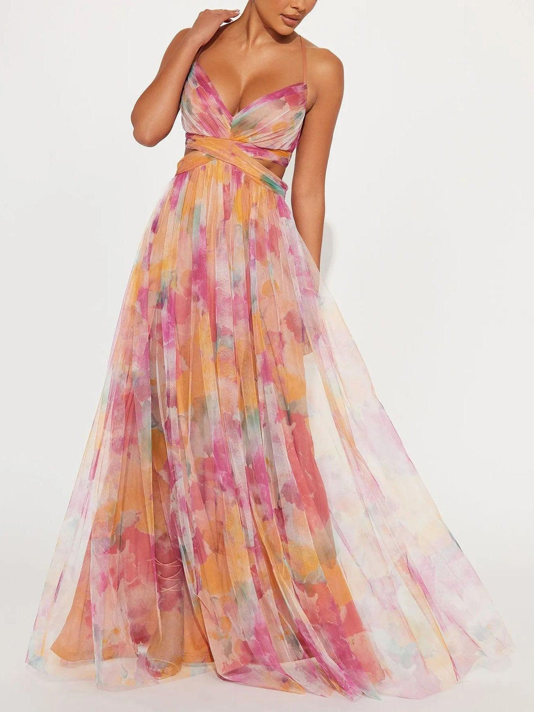 Elowen | Floral V-Neck Maxi