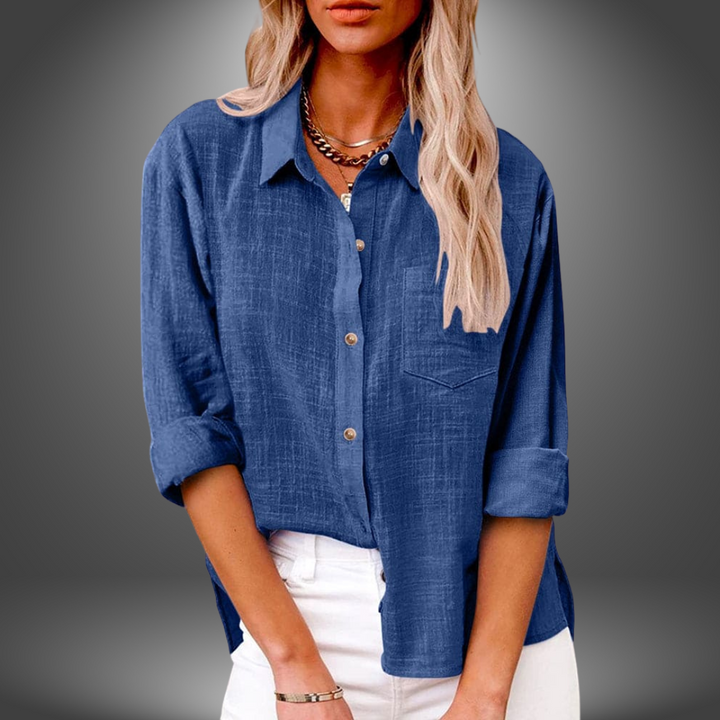 Isolde | Linen Button-Up Blouse