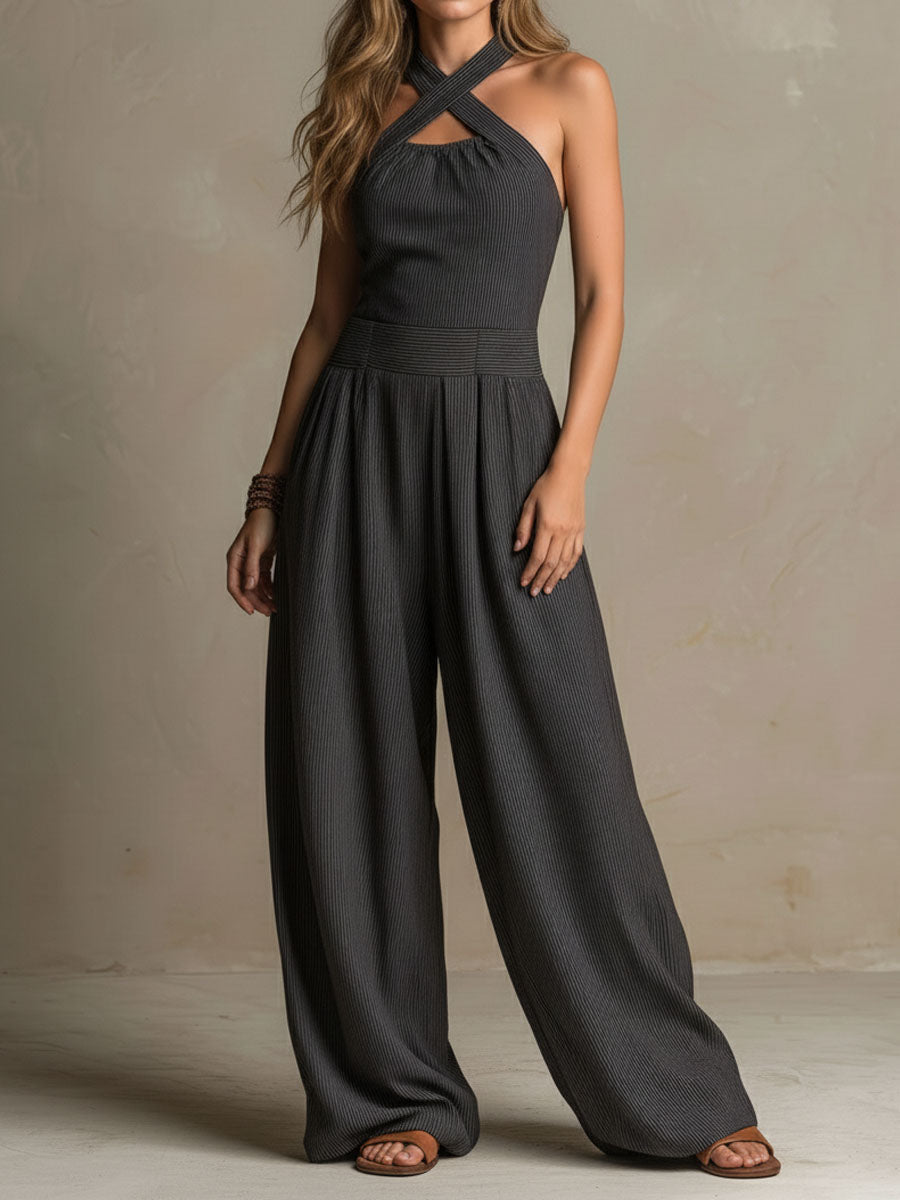 Elowen | Crisscross Wide-Leg Jumpsuit