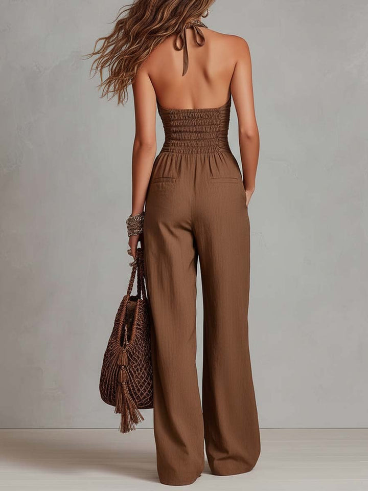 Selene | Linen Wide-Leg Jumpsuit